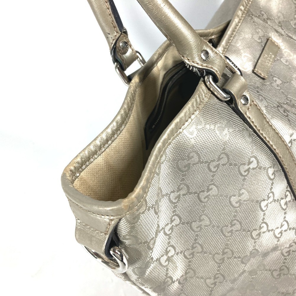 GUCCI GG Imprime Logo Bag Shoulder Tote Beige - Picture 10 of 15